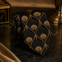 Luxury Black Gold Art Deco Fan Gatsby Wedding