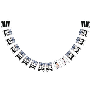 Luxury Black Gold Congrats Grad Photo Bunting