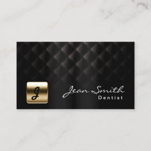 Luxury Black & Gold Dentist Business Card