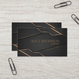 Luxury black gold elegant lawyer  Business Card