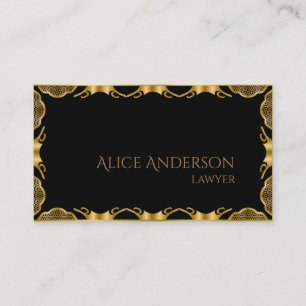 Luxury black gold elegant lawyer  Business Card