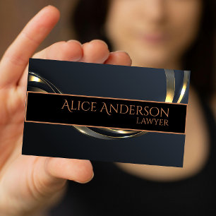 Luxury black gold elegant lawyer  Business Card