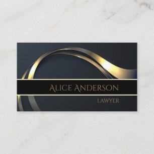 Luxury black gold elegant lawyer  Business Card