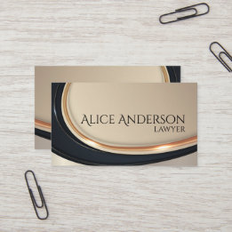 Luxury black gold elegant lawyer  Business Card
