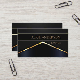 Luxury black gold elegant lawyer  Business Card