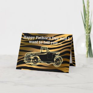 Luxury Black Gold Father Day Thank You Card