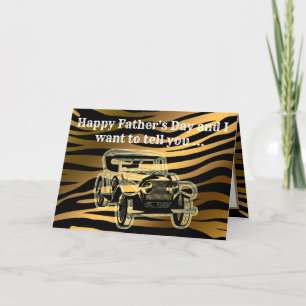 Luxury Black Gold Father Day Thank You Card