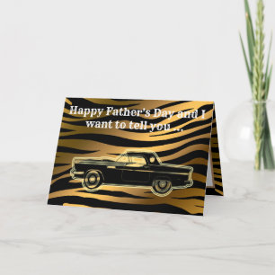 Luxury Black Gold Father Day Thank You Card