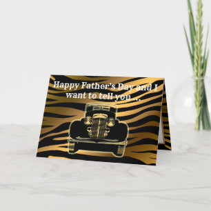 Luxury Black Gold Father Day Thank You Card