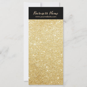 Luxury Black & Gold Glitter Background Rack Cards