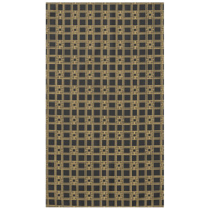Luxury Black Gold Greek Key Pattern Tablecloth