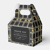 Luxury Black Gold Greek Key Wedding Thank You Gabl