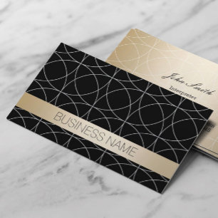 Luxury Black & Gold Interpreter Business Card