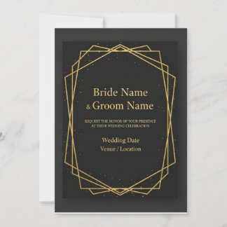 Luxury Black & Gold Invitation