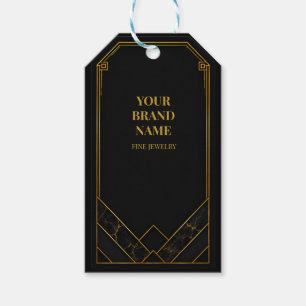 Luxury Black Gold Jewellery Gift Hang Tag