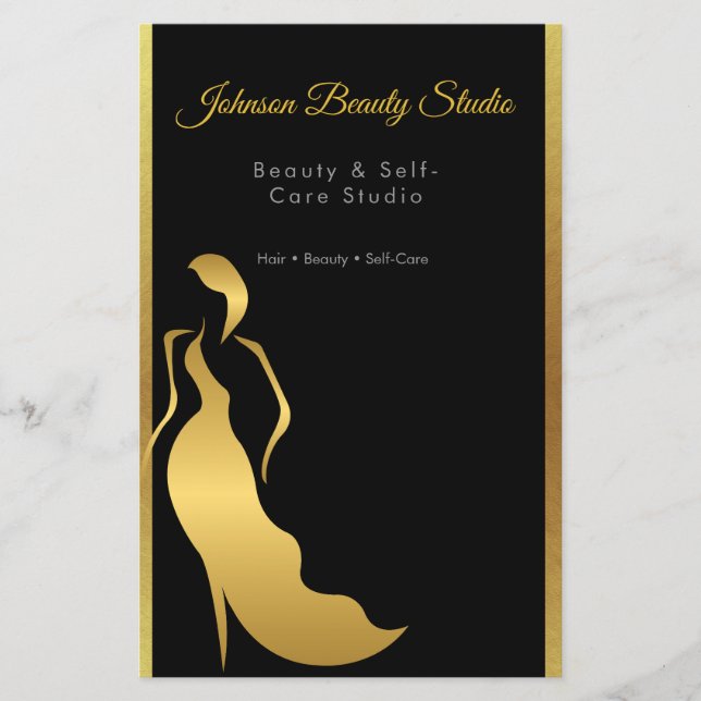 Luxury Black & Gold Minimal Luxury Flyer (Front)