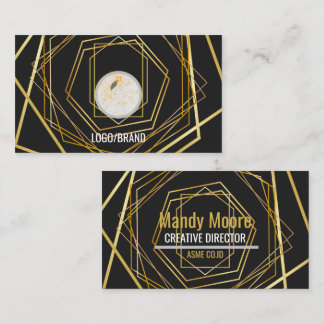 Luxury Black & Gold Minimal Professional Business Card