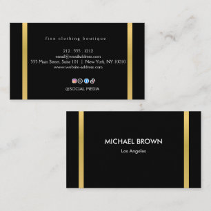 Luxury Black & Gold Minimalist Business Card
