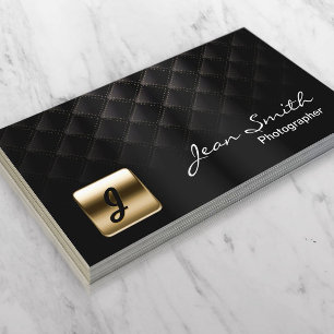Luxury Black & Gold Photographer Professional Business Card