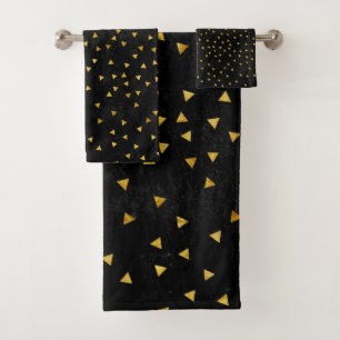 Luxury Black Gold Premium Modern Simple Bath Towel Set