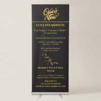 Luxury Black & Gold Restaurant Grand Opening