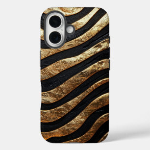 Luxury Black & Gold Zebra Stripes Phone Case