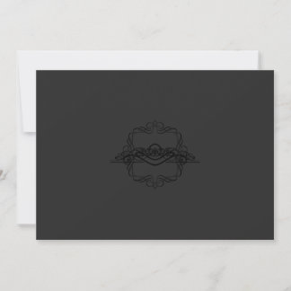 Luxury Black Gothic Wedding Invitation