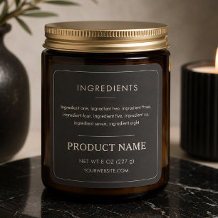 Luxury Black Ingredients Product Label