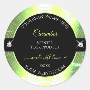 Luxury Black Light Green Brilliants Product Label