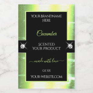 Luxury Black Light Green Brilliants Product Label