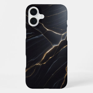 Luxury Black Marble Case - Elegant Gold Veins 