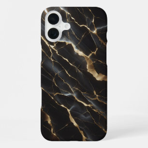 Luxury Black Marble Case - Elegant Gold Veins