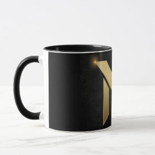 Luxury Black Mug Alphabetical
