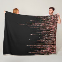 Luxury Black Rose Gold Sparkly Glitter Fringe