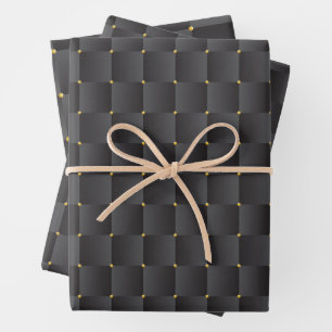 Luxury black seamless pattern wrapping paper