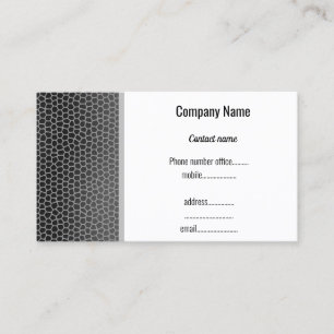 LUXURY BLACK SILVER ANIMAL PRINT BUSINESS CARD