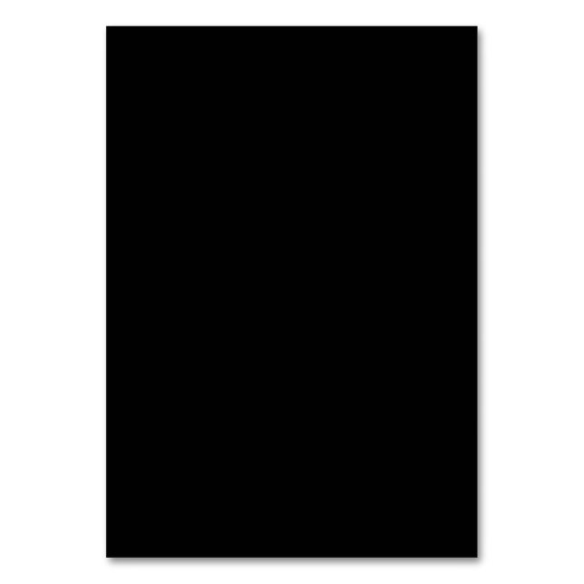 Luxury Black Wedding Table Cards (Front)