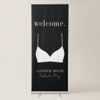 Luxury Black White Lingerie Boutique Welcome