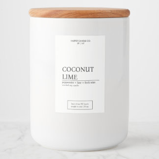 Luxury Black & White Matte Candle Label