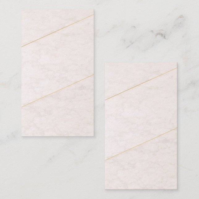 Luxury Blank Business Card – Ivory & Gold (Front/Back)