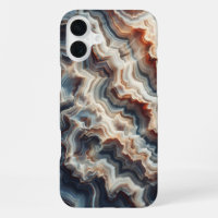 Luxury Blue and Amber Agate Phone Case - Intricate