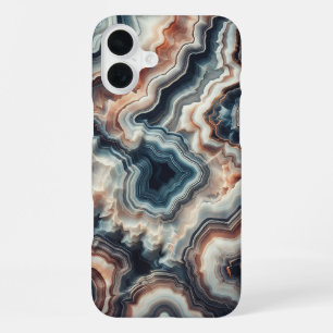 Luxury Blue and Amber Agate Phone Case - Intricate