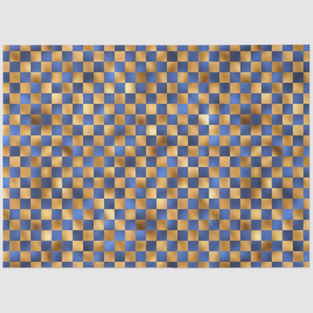 Luxury Blue and Gold Series Design 12 Tissue Paper (Front)