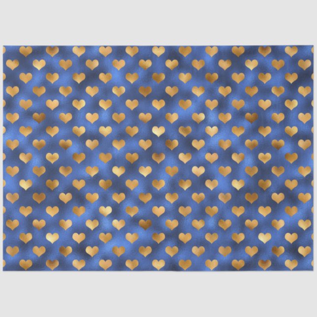 Luxury Blue and Gold Series Design 8 Tissue Paper (Front)