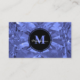 Luxury Blue Crystal Jewel Gem Design Business Card