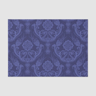 Luxury blue floral damask wallpaper tissue paper