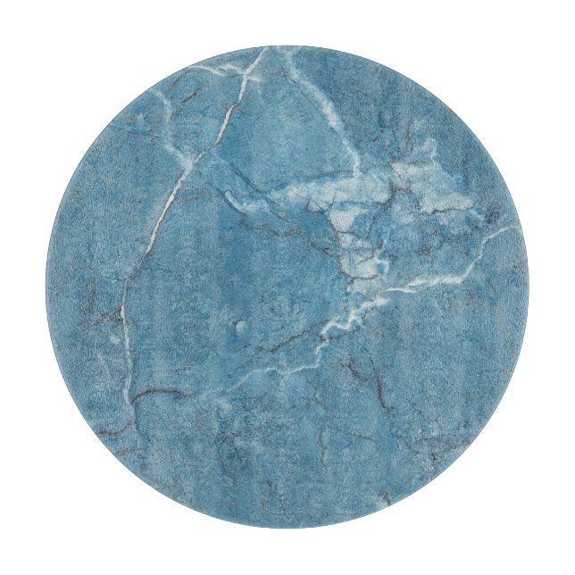 Luxury Blue Marble Panoramic Design Cutting Board (Front)