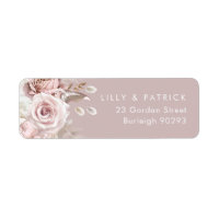 Luxury Blush Modern Wedding Return Address
