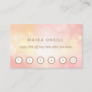 Luxury Blush PINK  bokeh wellness  massage yoga Business Card