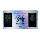 Luxury Bokeh Blue Body Butter Labels
